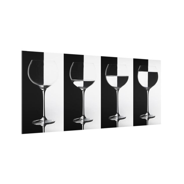 glasskivor kök Wine Glasses In Black & White
