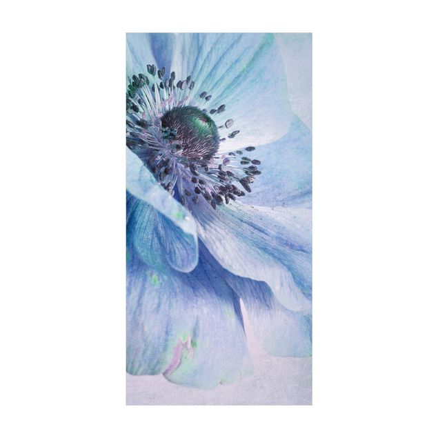 matta blommor Flower In Turquoise