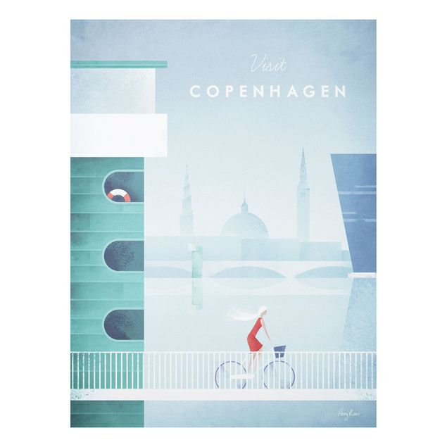 Tavlor arkitektur och skyline Travel Poster - Copenhagen