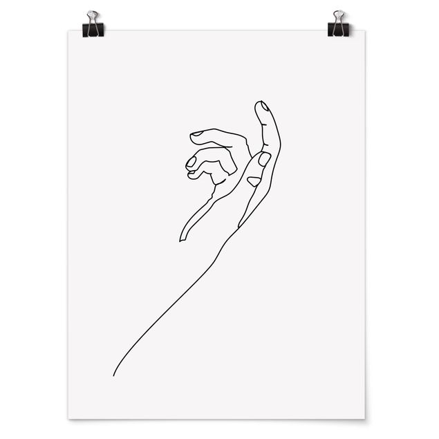 Tavlor modernt Questioner Hand Line Art