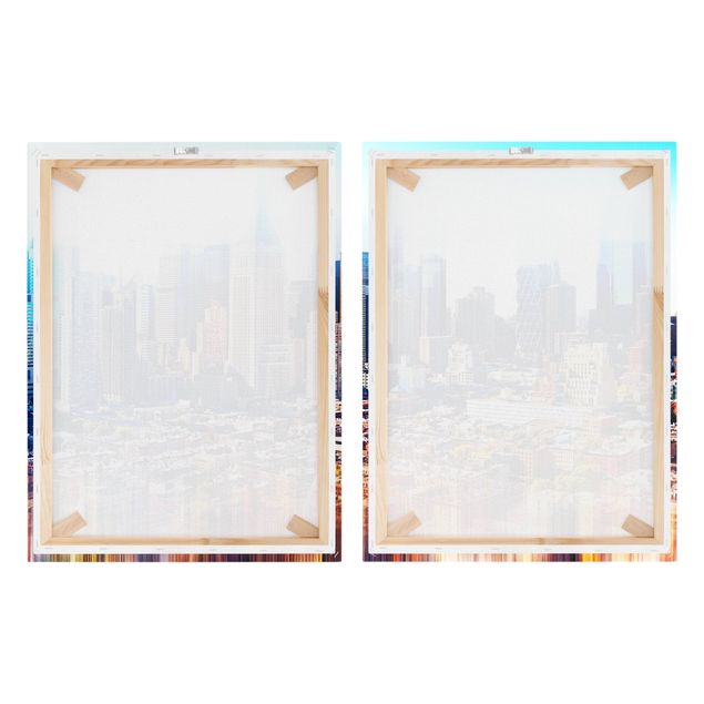 Tavlor modernt Manhattan Skyline Urban Stretch
