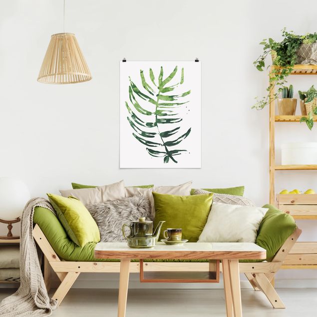 Posters blommor  Tropical Leaves Water Color I