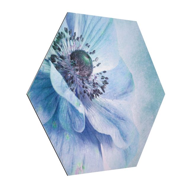 Tavlor modernt Flower In Turquoise