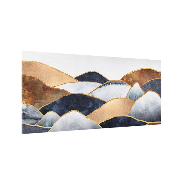Tavlor Elisabeth Fredriksson Golden Mountains Watercolor