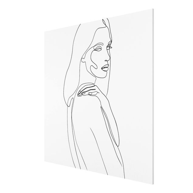 Tavlor konstutskrifter Line Art Woman's Shoulder Black And White