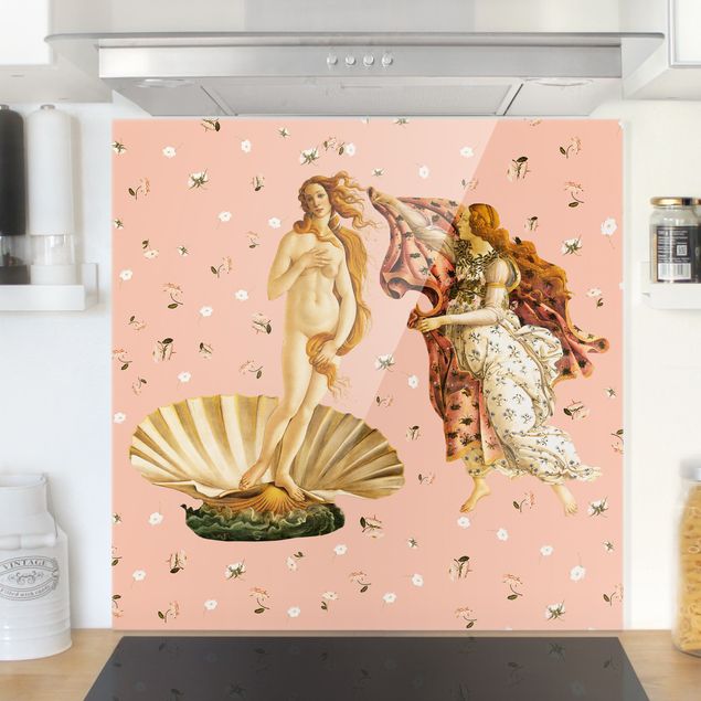 Kök dekoration The Venus By Botticelli On Pink