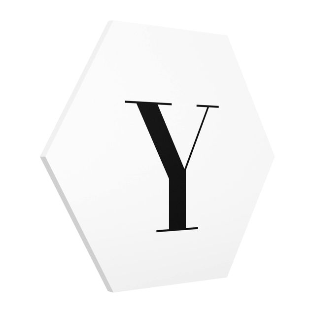 Tavlor modernt Letter Serif White Y