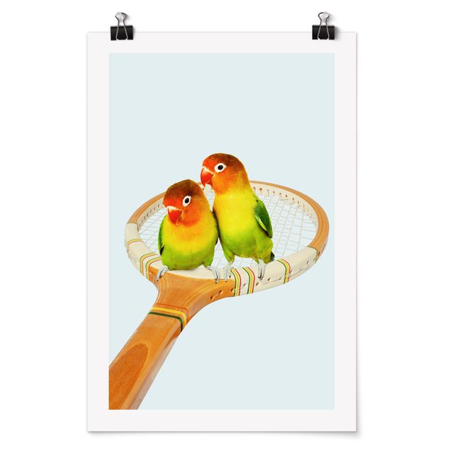 Posters djur Tennis With Birds