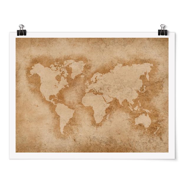 Tavlor världskartor Antique World Map