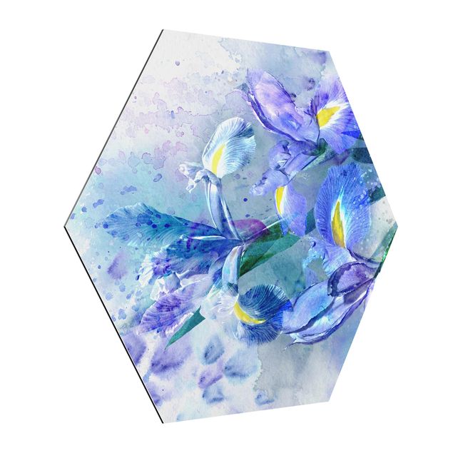 Tavlor modernt Watercolour Flowers Iris
