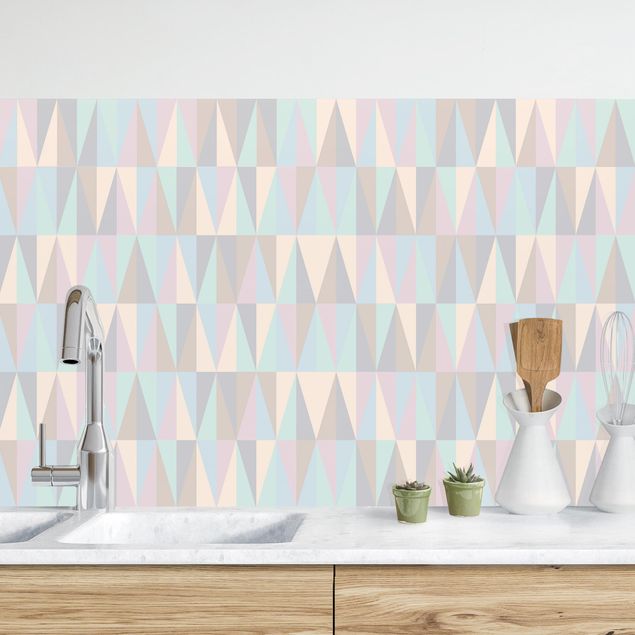 Kök dekoration Triangles In Pastel Colours II