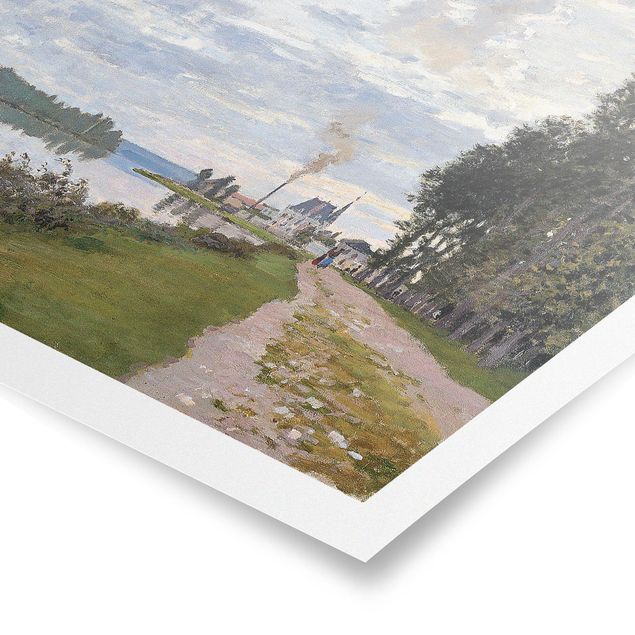 Tavlor landskap Claude Monet - The Waterfront At Argenteuil