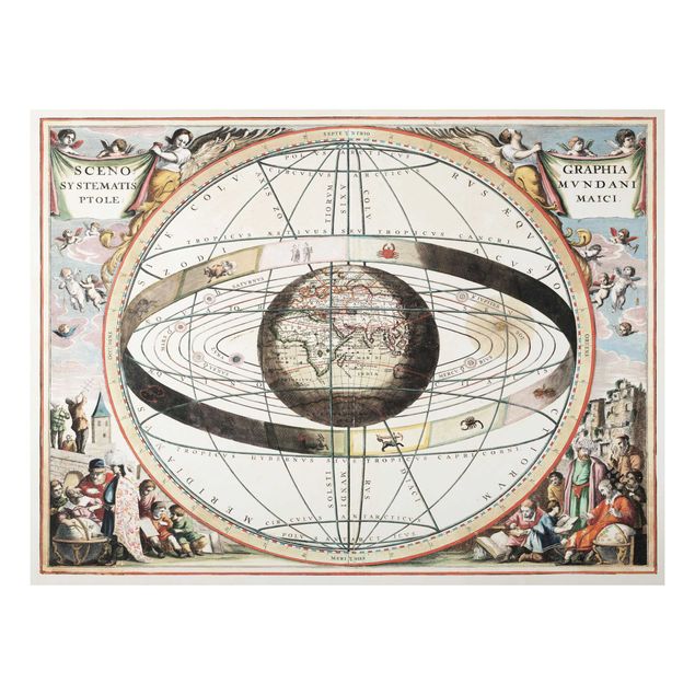 Tavlor andlig Vintage Antique Star Atlas