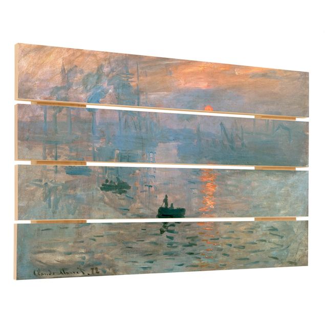 Trätavlor landskap Claude Monet - Impression (Sunrise)