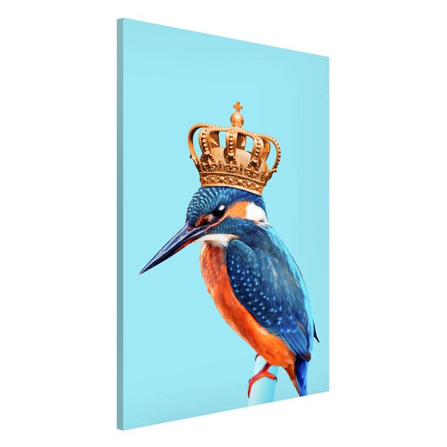 Magnettavla djur Kingfisher With Crown