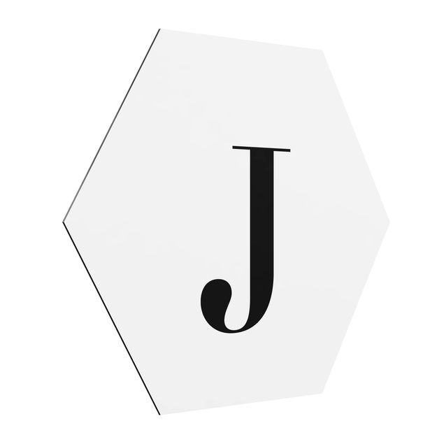 Tavlor modernt Letter Serif White J
