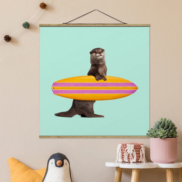 Kök dekoration Otter With Surfboard