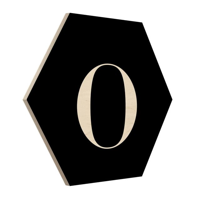 Hexagonala tavlor Letter Serif Black O