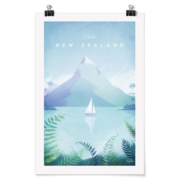 Tavlor landskap Travel Poster - New Zealand