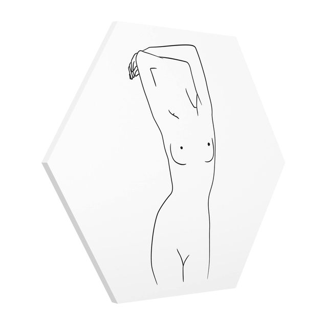 Tavlor konstutskrifter Line Art Nude Black And White