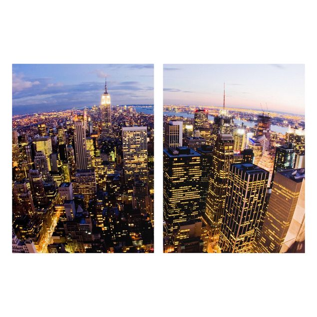 Canvastavlor Arkitektur och Skyline New York Skyline At Night
