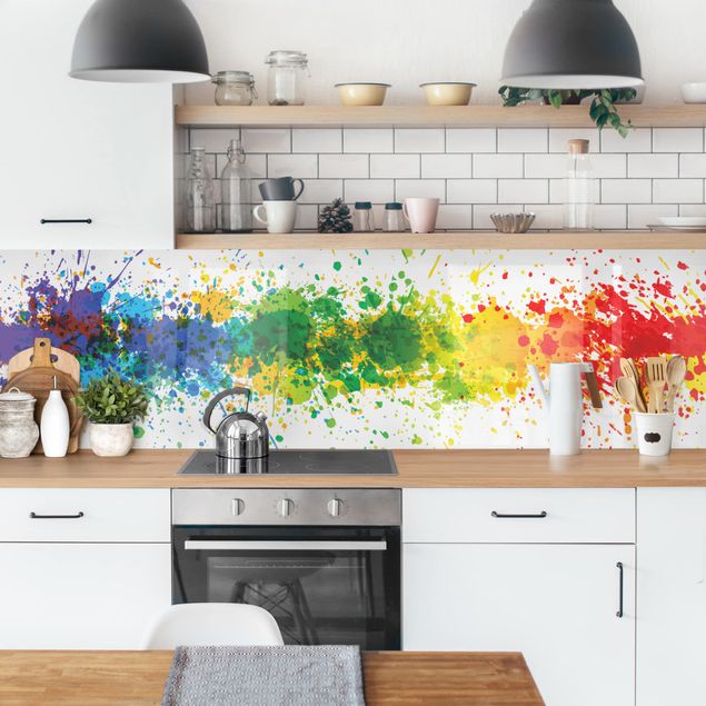 väggskivor kök Rainbow Splatter II