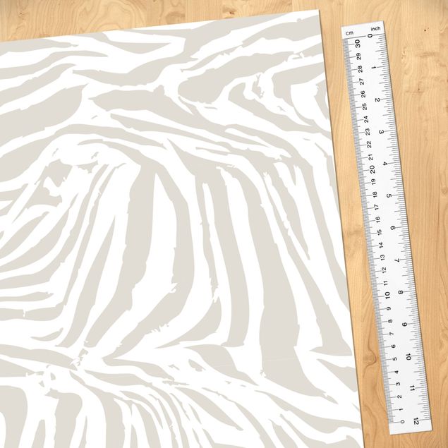 Möbelfolier grått Zebra Design Light Grey Stripe Pattern