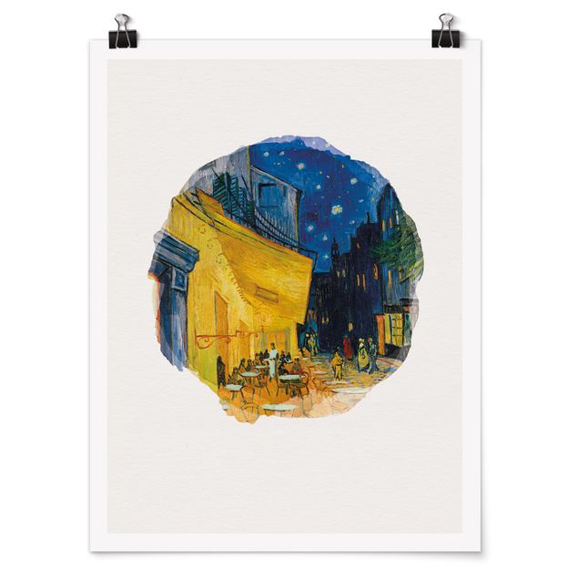 Konststilar Post Impressionism WaterColours - Vincent Van Gogh - Cafe Terrace In Arles