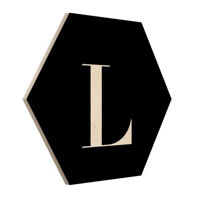 Hexagonala tavlor Letter Serif Black L