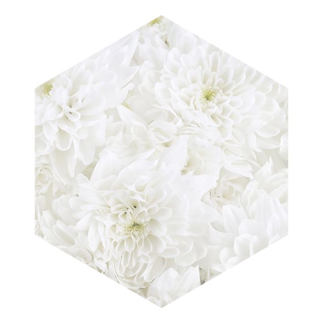 Tapeter Dahlia Sea Of Flowers White