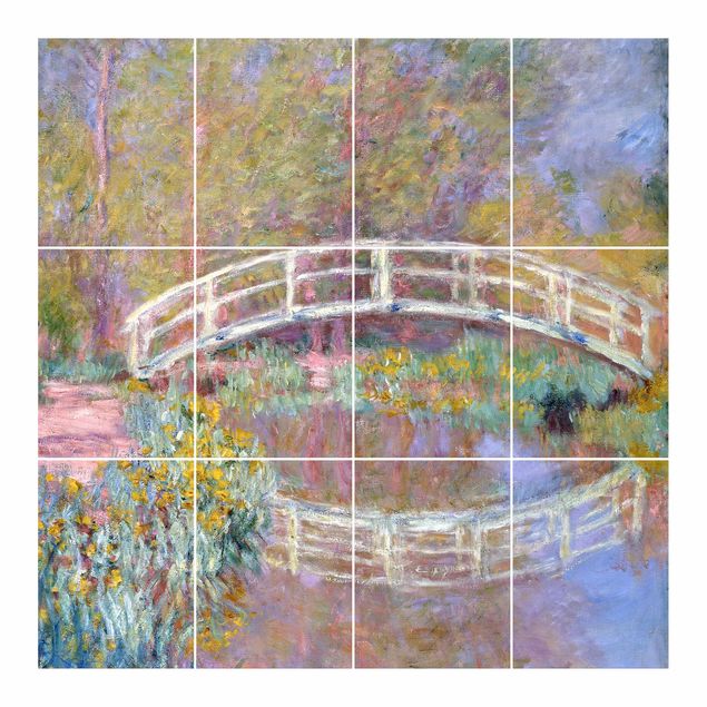 Kakel klistermärken färgglada Claude Monet - Bridge Monet's Garden