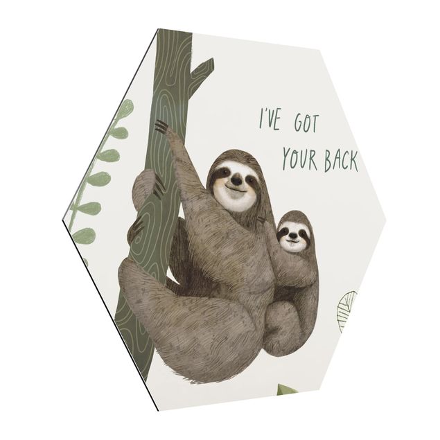 Tavlor djur Sloth Sayings - Back