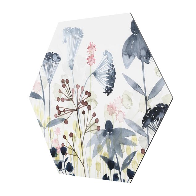 Hexagonala tavlor Wildflower Watercolour I