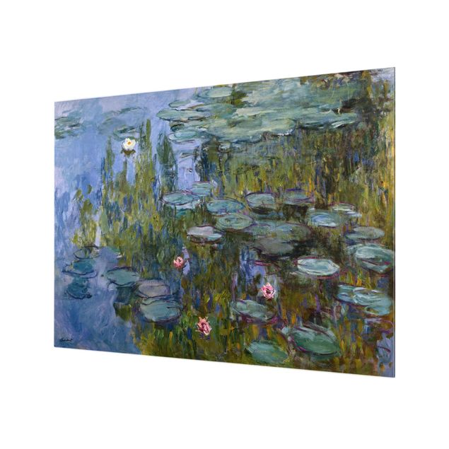 Stänkskydd kök glas blommor  Claude Monet - Water Lilies (Nympheas)