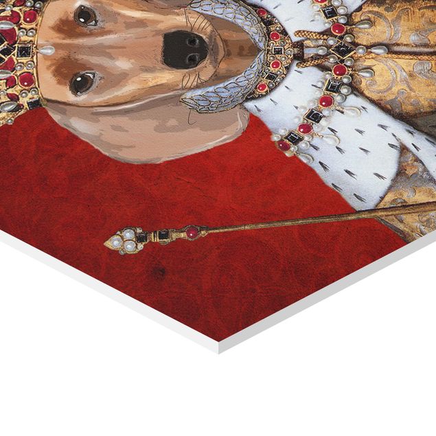 Hexagonala tavlor Animal Portrait - Dachshund Queen