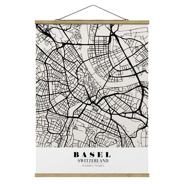 Tavlor världskartor Basel City Map - Classic
