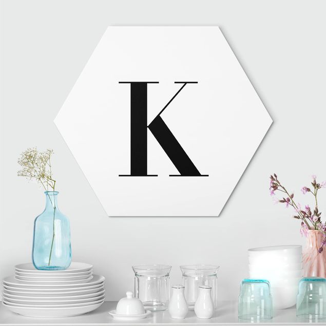 Kök dekoration Letter Serif White K