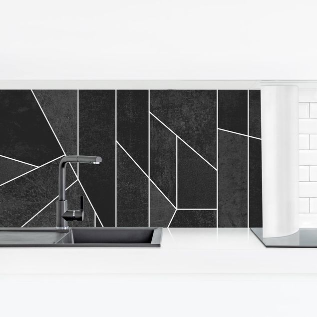 väggskivor kök Black And White Geometric Watercolour