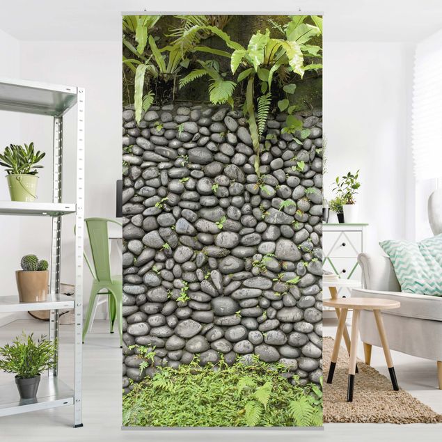 Kök dekoration Stone Wall With Plants