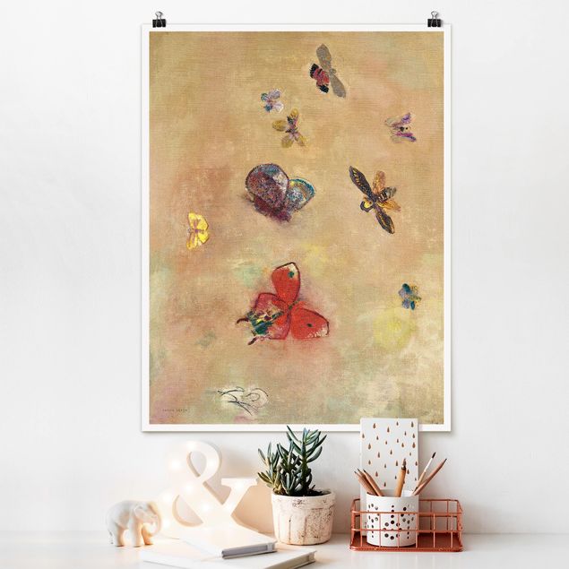 Kök dekoration Odilon Redon - Colourful Butterflies
