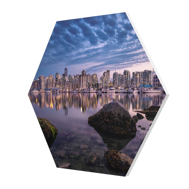 Hexagonala tavlor Vancouver At Sunset