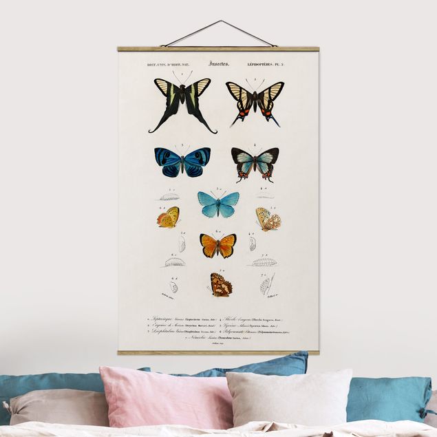 Kök dekoration Vintage Board Butterflies I