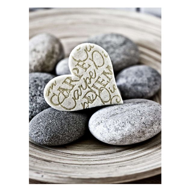 Magnettavla sten utseende Carpe Diem Heart With Stones