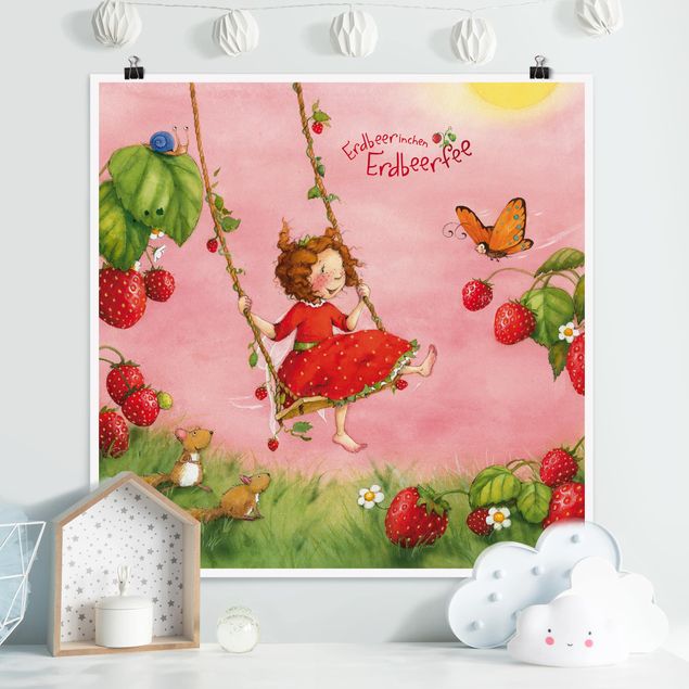 Tavlor modernt Little Strawberry Strawberry Fairy - Tree Swing