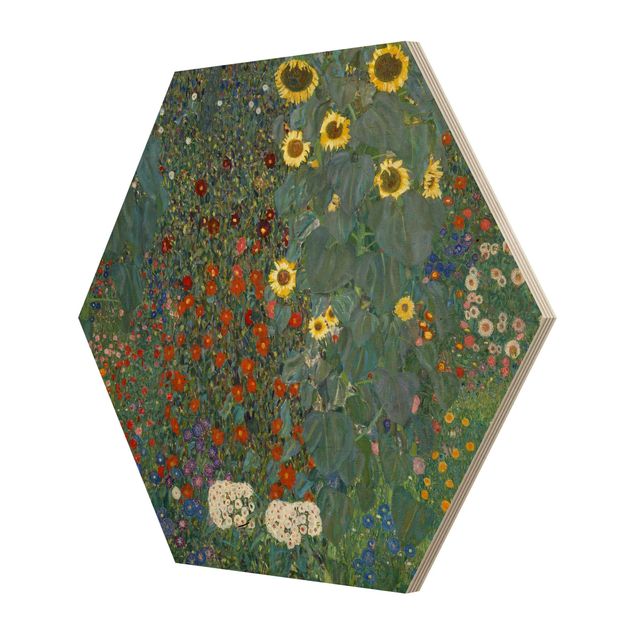 Tavlor Gustav Klimt Gustav Klimt - Garden Sunflowers