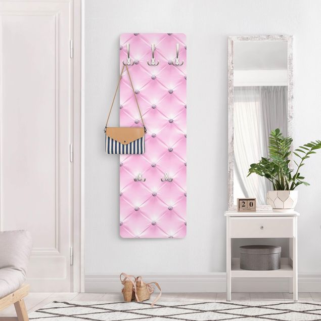 Klädhängare vägg Diamond Light Pink Luxury
