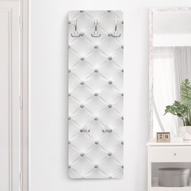Klädhängare vägg mönster Diamond White Luxury