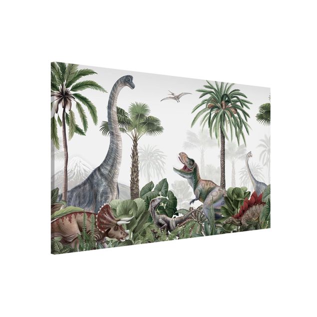 Inredning av barnrum Dinosaur giants in the jungle
