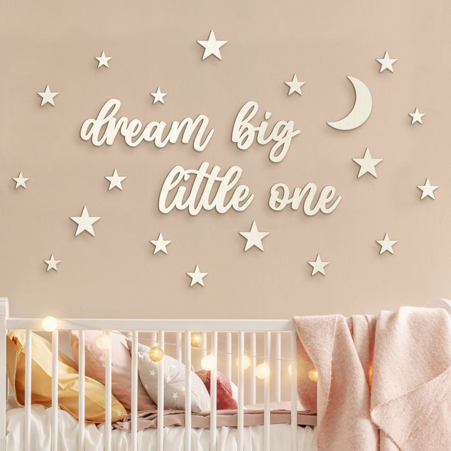Inredning av barnrum Dream big little one - Moon & Stars