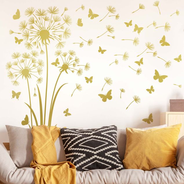 Autocolantes de parede borboletas Three Detailed Dandelions